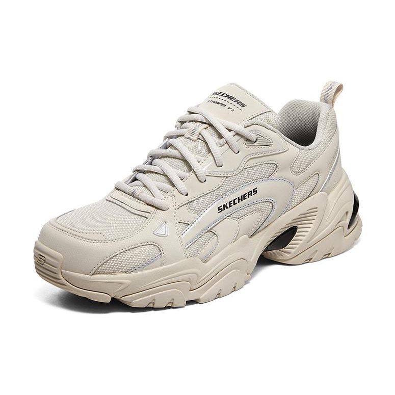 Skechers Stamina V2 Fashion Versatile Non-Slip Breathable Rebound Low-Top Casual Running Shoes Men sneaker Off-White 894243-LTGY