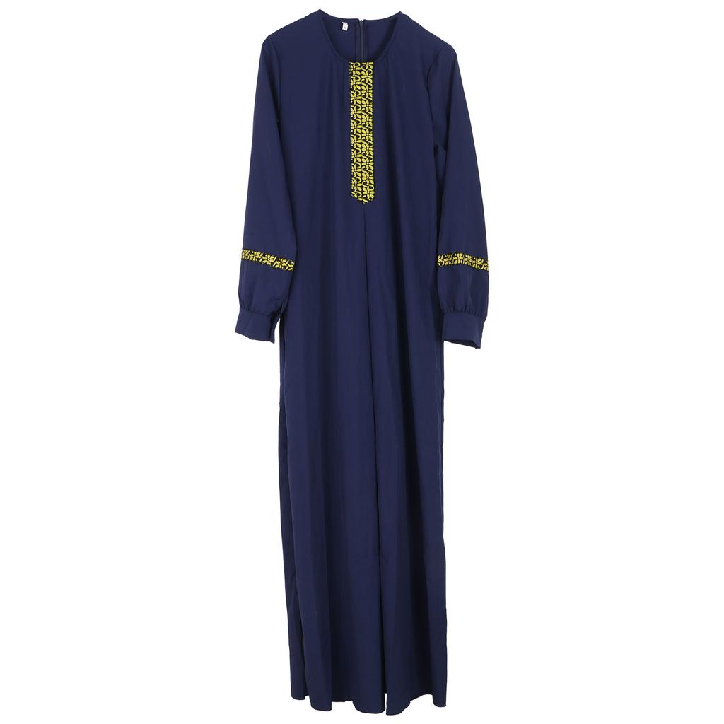 Fashion Muslim-Clothing Long Zip Muslim-Dresses Ethnic Style Women Robe Plus Size Middle East Clothing for Outings