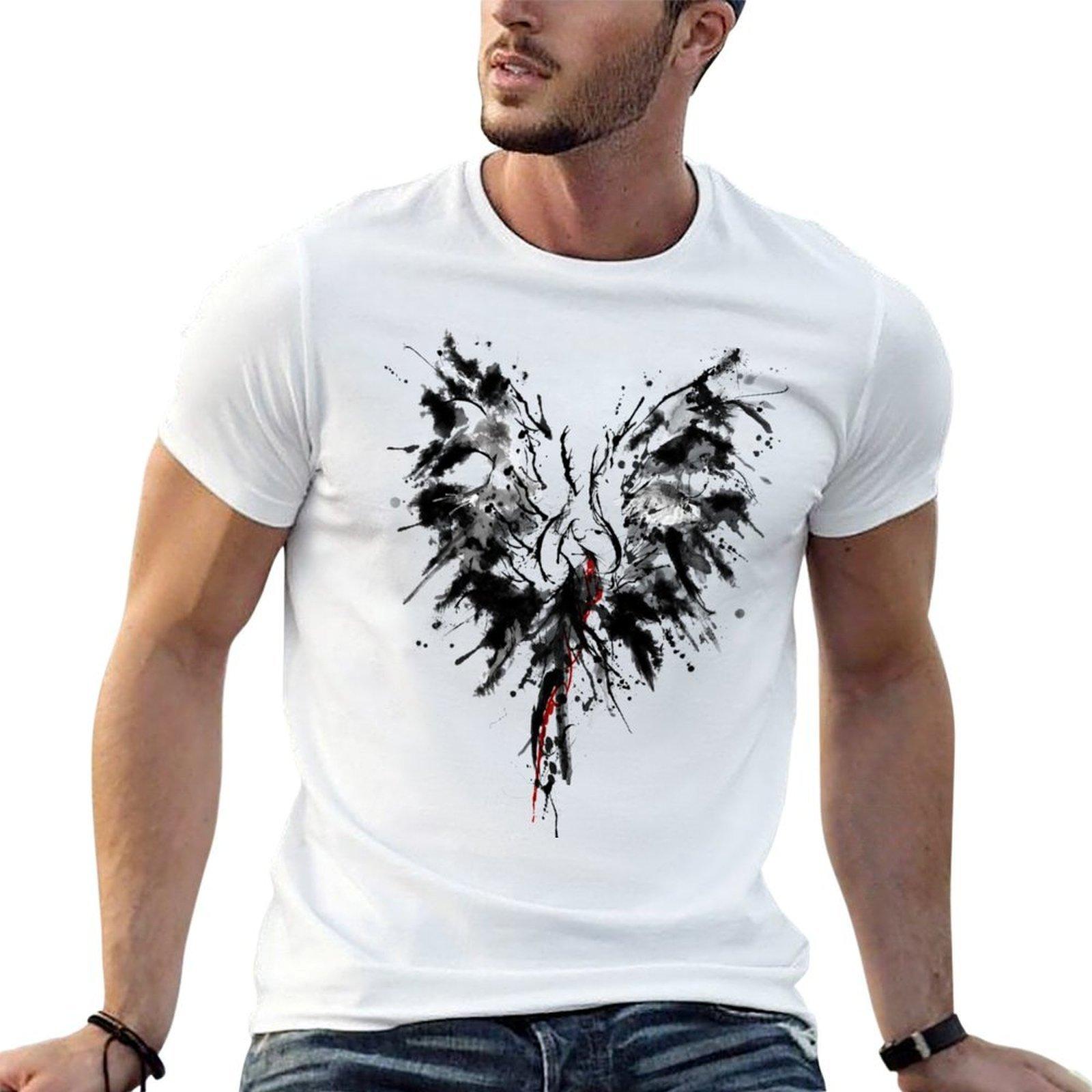 Dark Phoenix Rache T-Shirt Weihnachten Lässiges T-Shirt XXXL white