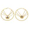 Cross-Border Devil Eye Metal Earrings Women Personalized Sun Hollow Pendant Exquisite Light Luxury Ins Style Ear Jewelry