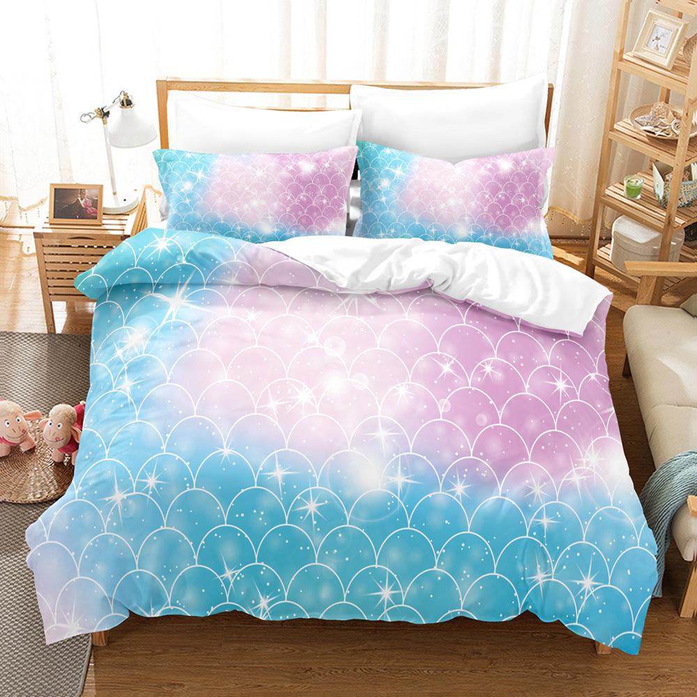 Sanded Art Pattern Three-Piece Digital Printing Bedding