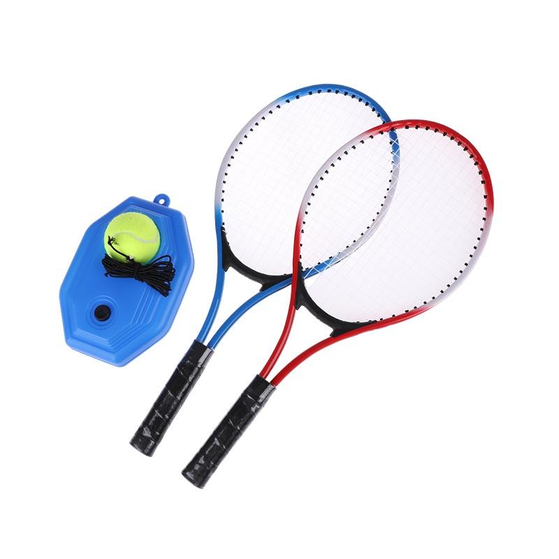 1Set Tennis Trainer With Line Rebound Balls And Elastic Rope Base Beginner'S One Person Tennis Racquet Children'S Suit