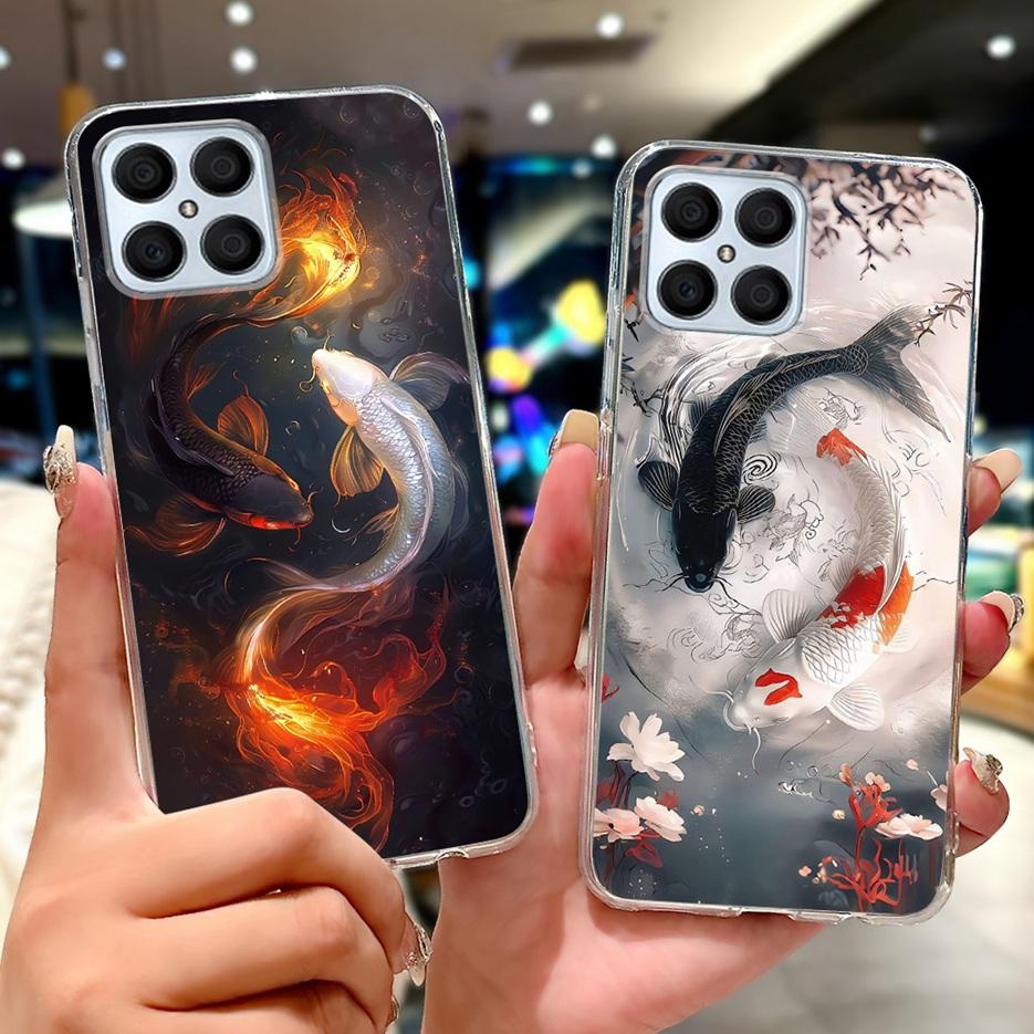 For Honor X8 4G Case Honor X8a X8b X8C Luxury Painted Cover Soft Silicone Case For Honor X8b X8a HonorX8C HonorX8 4G Fundas Bags