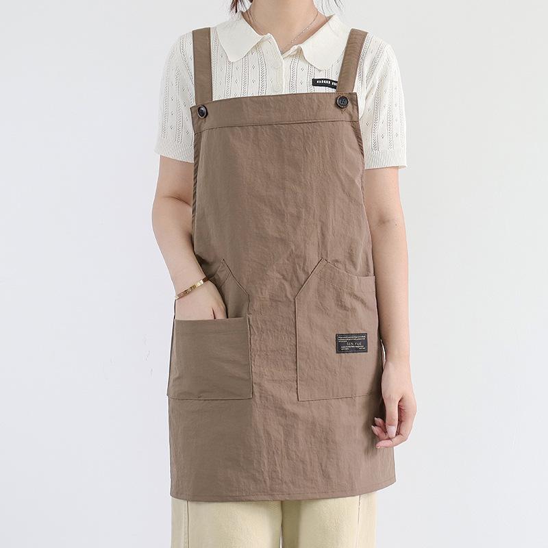 Korean Style Waterproof Waist Apron - Unisex Kitchen & Work Wear with Custom Logo