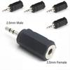 5Pcs 3.5mm 6.35mm Stereo Mono Plug To 3.5mm 6.5mm Audio Jack Connector Adapter Converter for Speaker