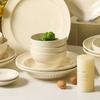 Creative Brushed Ceramic Tableware Cream Nordic High-Value Ceramic Dishes And Chopsticks Household Tableware Housewarming Set