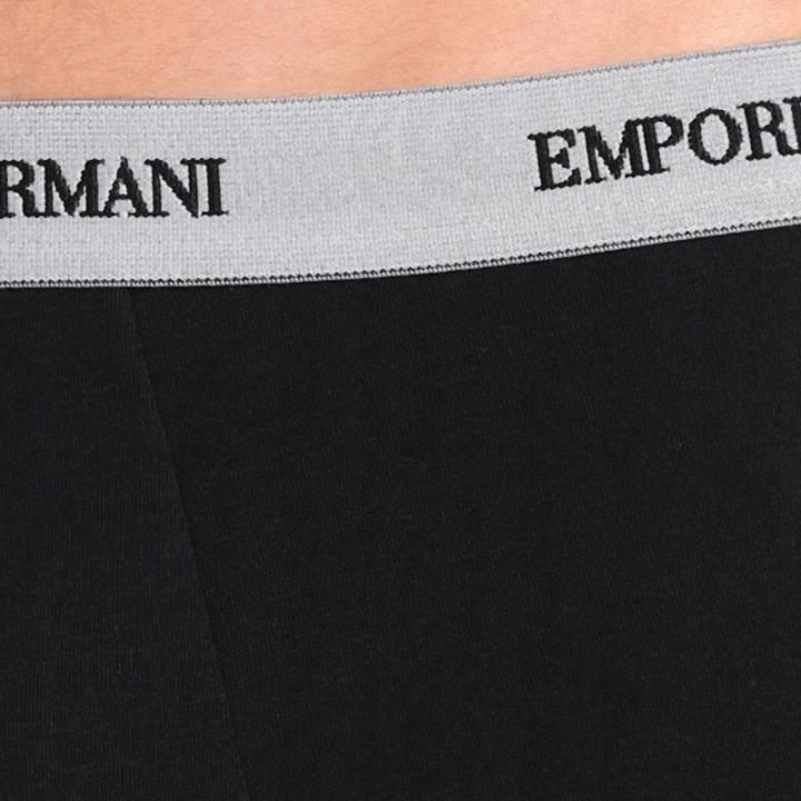 Emporio Armani Black Boxer Briefs Men' Stretch Trunk 3-Pack 111357-Cc717-00120