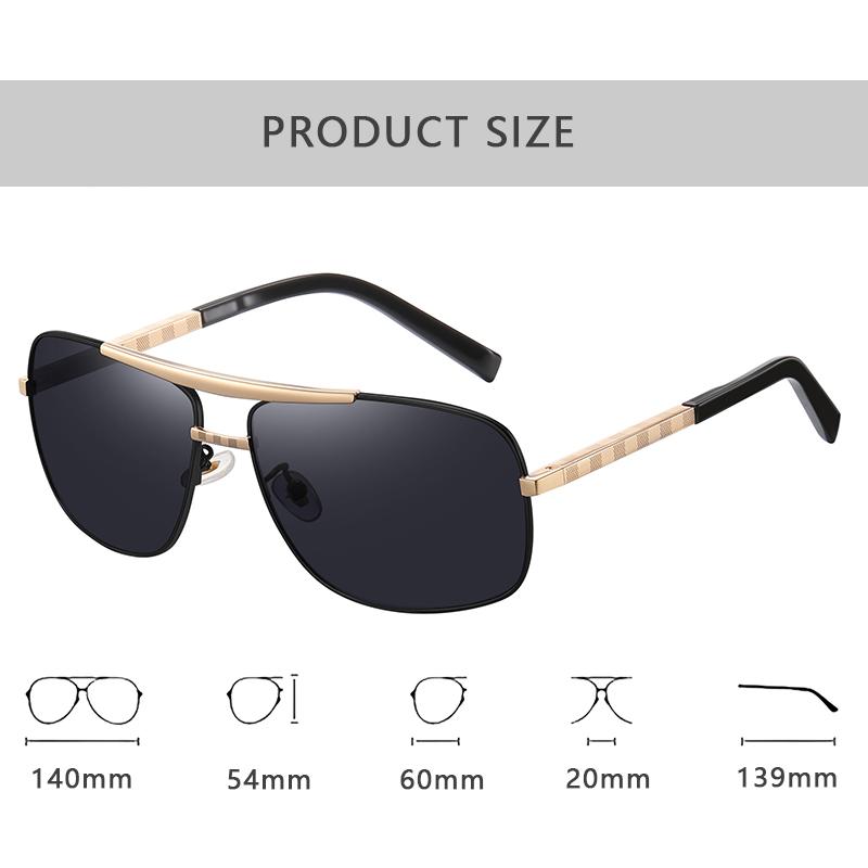 Luxury Fashion Brand Designer Sunglasses Men  New Vintage Elegant Square Cool Shades Glasses Outdoor Party Travel Sunglasses