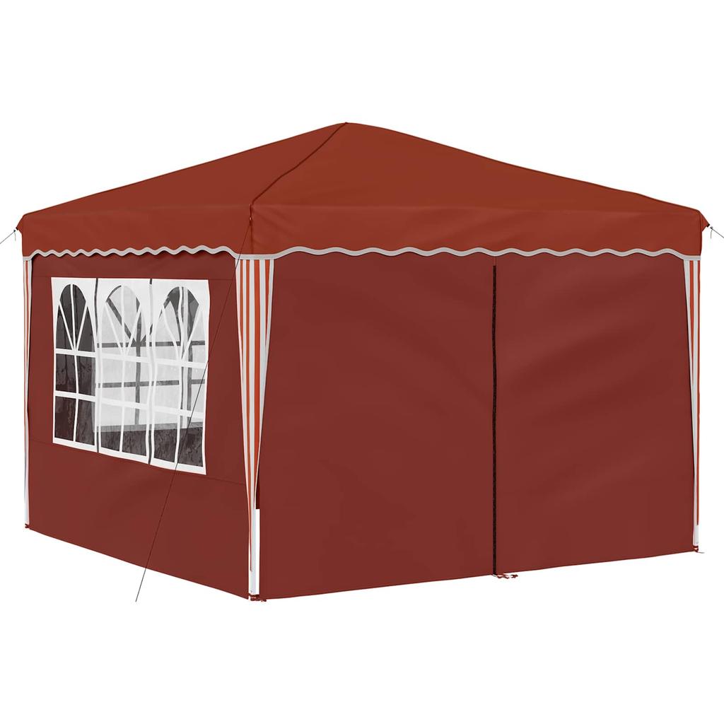 Pop Up Party Tent 288 X 288 X 245 Cm Terracotta Oxford Fabric
