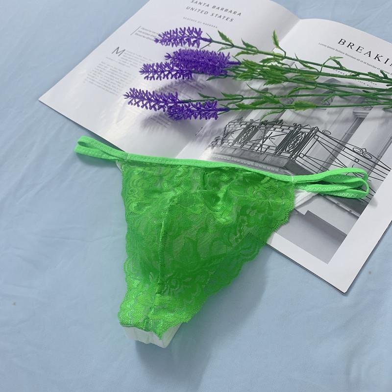 Herren-Tanga Sexy Spitze Spurlos Transparente Unterwäsche U-Konvex Panties Ultra-Dünn Durchsichtige Dessous Sissy Unterhosen Erotisch