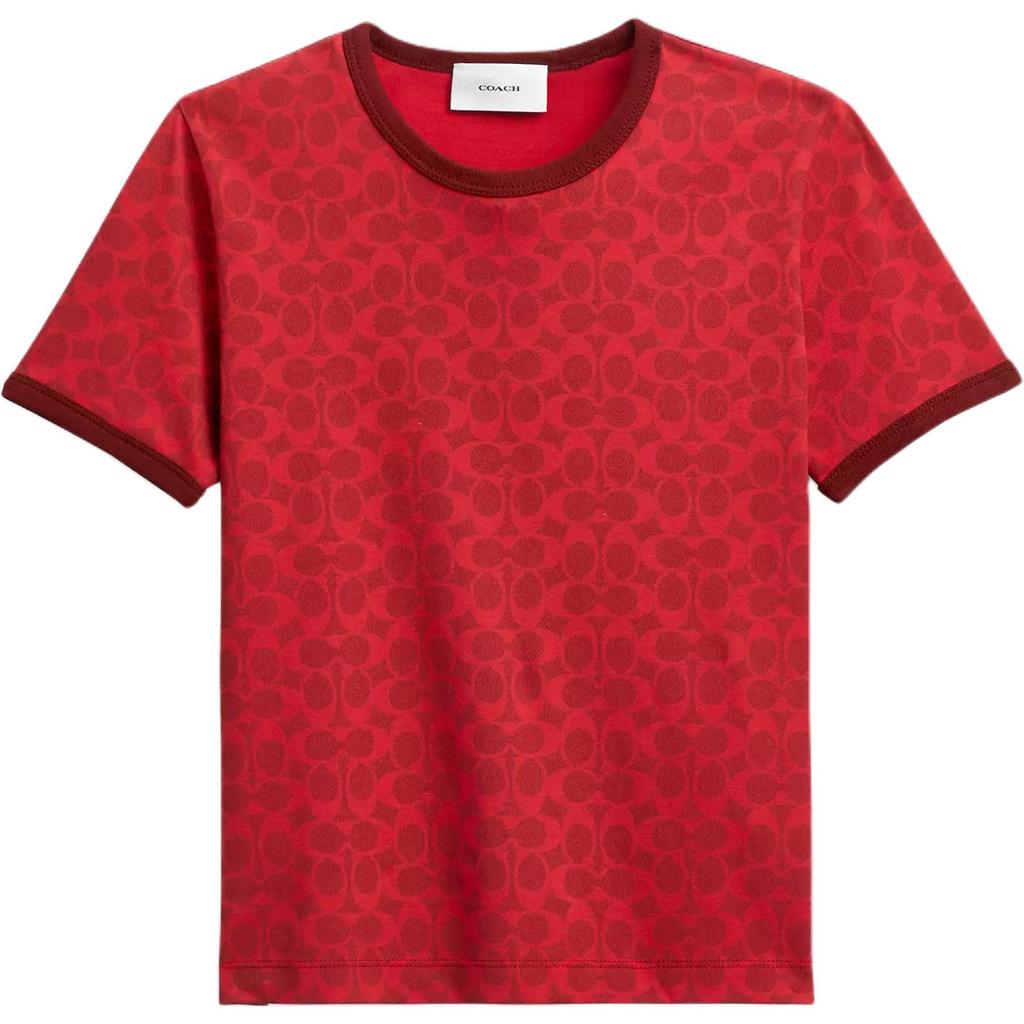 Coach Organic Cotton Classic Color Block Regular T-Shirt Women Tops CZ729-XKH