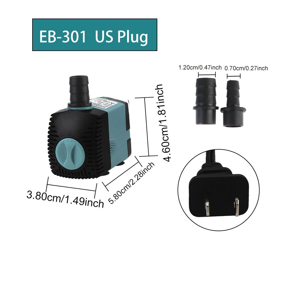 Submersible Water Pump Aquarium Pump EU/US Plug Energy-saving Ultra-Quiet Filter Fish Pond Fish Tank Fountain 3/10/25W