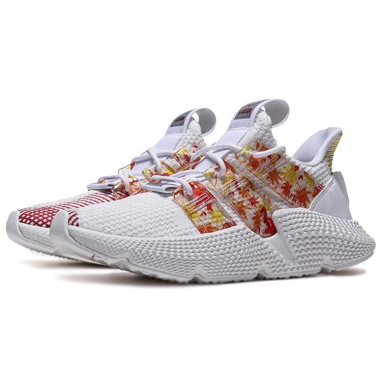 Adidas Originals Prophere Fabric Synthetic Leather Casual Slip-Resistant Durable Low-Top Lifestyle Shoes Women Sneakers White Red Yellow FV4542