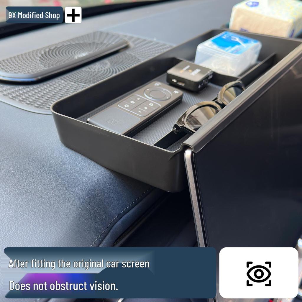 Enhanced Accessories for Zeekr 9X Screen: Rear TPE Storage Organizer Box