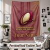 Wall Hanging Tapestry With Custom Name & Text, Queensland Maroons Decorative Tapestry For Bedroom