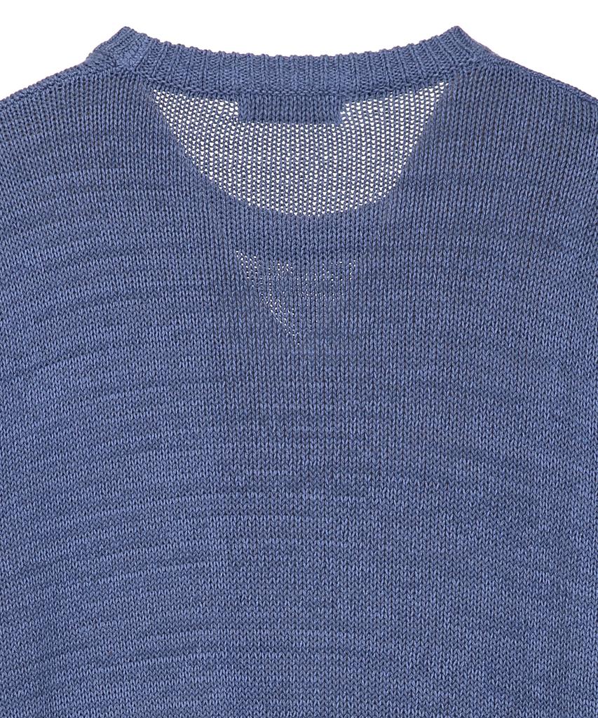 IL CORSO Sheer Round Neck Knit Pale Blue