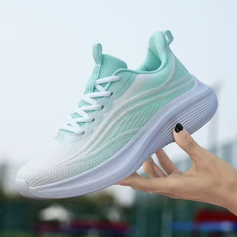 Scarpe da Corsa da Donna in Maglia Traspirante con Lacci Leggere Ammortizzanti Scarpe Sportive Casual