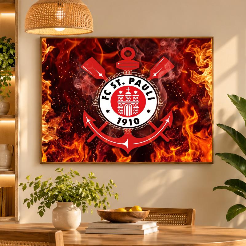 5D Diamond Painting Fulham Football DIY Full Drill Diamond Art Kit Home Decoration