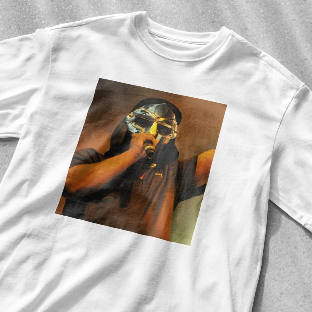 

Футболка 230GSM 100% хлопок Футболка MF DOOM Футболка mf doom футболка винтажная рэп рубашка винтажная mf doom рубашка XS белый