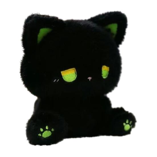 Lindo Peluche Gato Sentado Juguete Suave Muñeco de Animal de Peluche Adorable Abrazable Decoración para Habitación Infantil Almohada Compañera Regalo para Amigos Niños