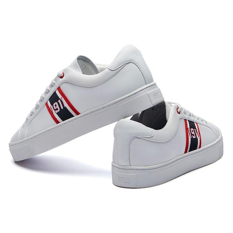 Fila Heritage-FHT Fabric Top Layer Cowhide Comfortable Versatile Low-Top Sneakers Men Sneakers White F12M134350FWT