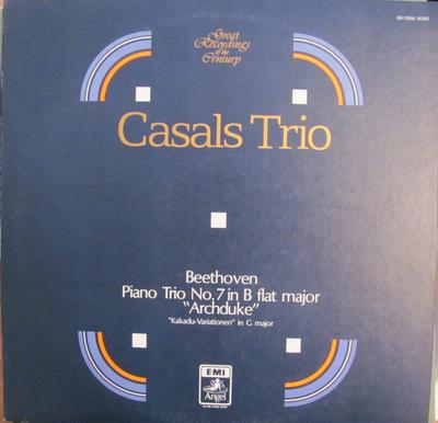 LP Record PABLO CASALS ALFRED CORTOT JACQUE  Beethoven Piano Trio No. 7 In Bfl GR70006 ANGEL Japan Obi Classical Used