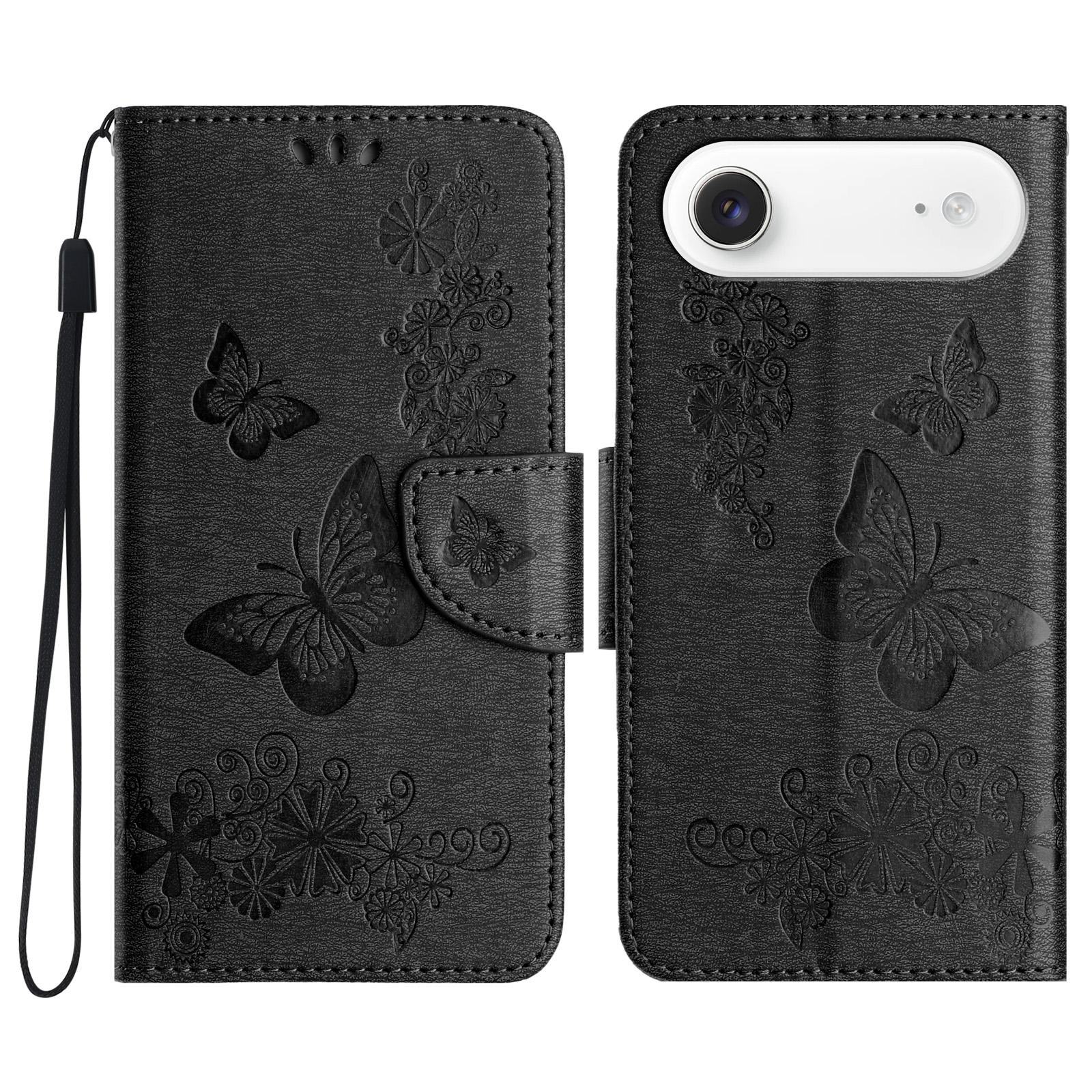 

For iPhone Air Case Butterflies Flower Leather Wallet Flip Phone Cover