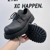 Derby shoes men's shoes matte big head shoes casual leather shoes platform casual leather shoes versatile high street trendy shoes 8833-A