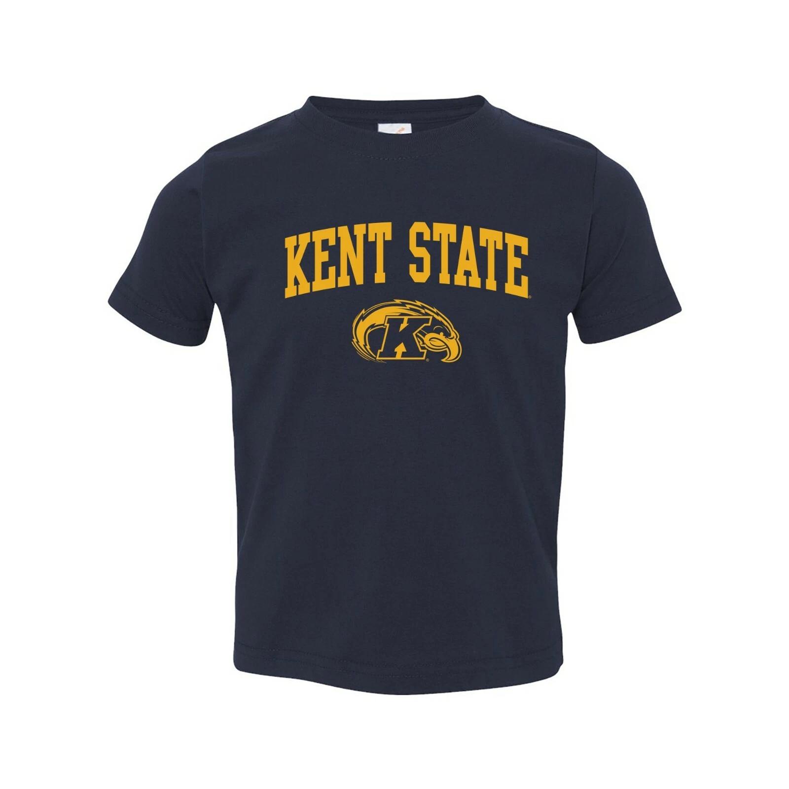 Kent State Golden Flashes Arch Logo University Team Sports Toddler TShirt - Navy 2XL