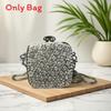 Acrylic Mini Purse With Embellished Flowers And Sparkling Rhinestones For Daily Fashion