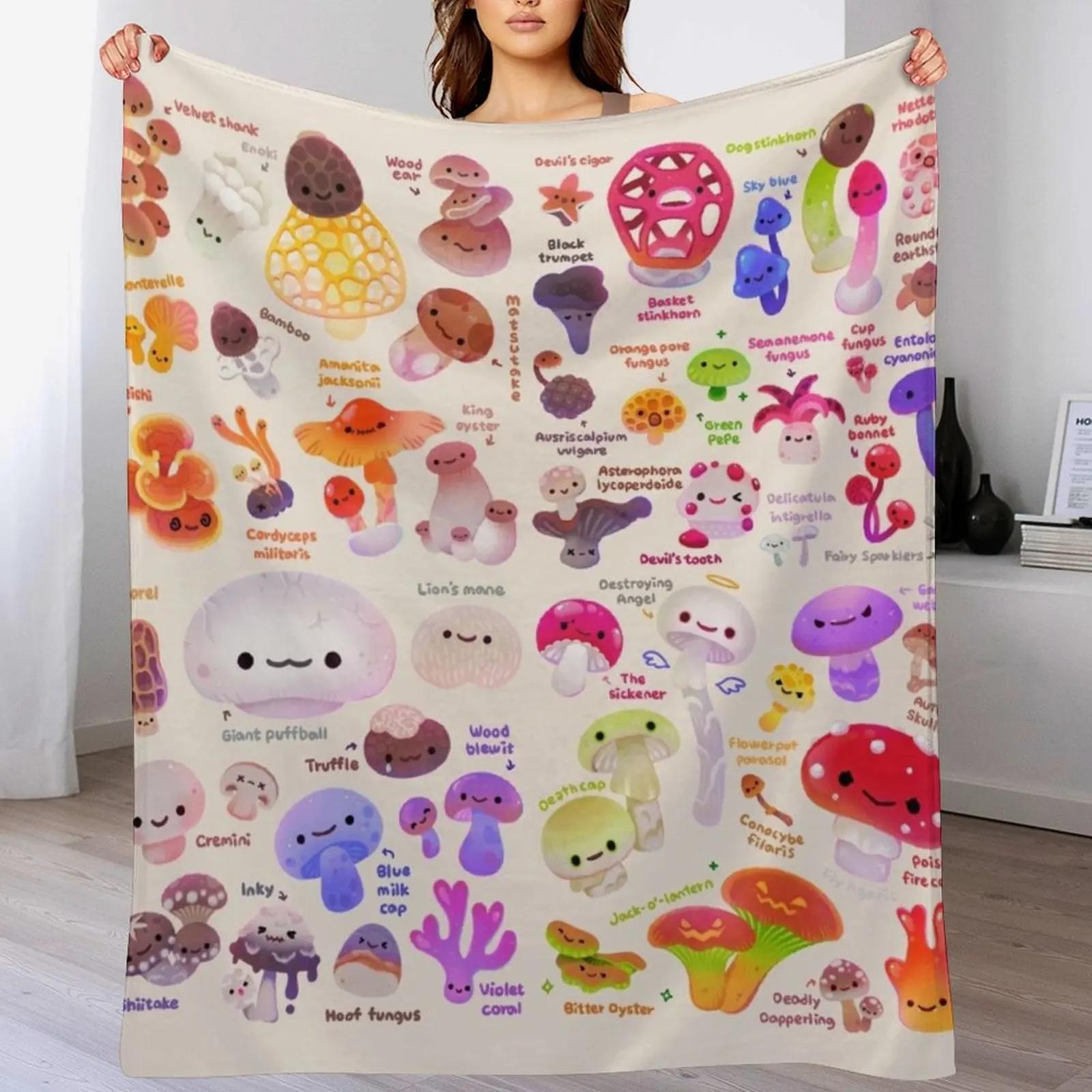 

Mushroom light Throw Blanket Elegant Warm Throw Blanket for Hotel Home 102x76cm(40x30in)