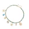 Oceanic Sun Charm Layering Necklace Adjustable Neckchain Lightweight Casual Accessory Perfect For Swimwears Styling