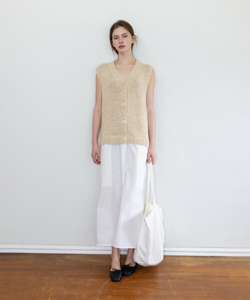 Deolil Bryn Knit Vest One-Piece_Beige