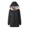 Women's Long Puffer Coat Winter Fleece Lined Thickened Down Jacket Windproof Warm Quilted Parka Zip Up Hooded Outerwear