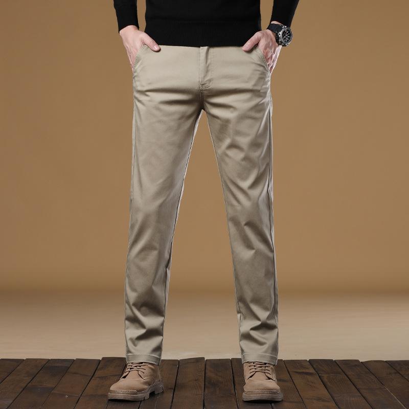 New Mid-waist Straight Business Casual Pants Trousers Men's Simple and Versatile