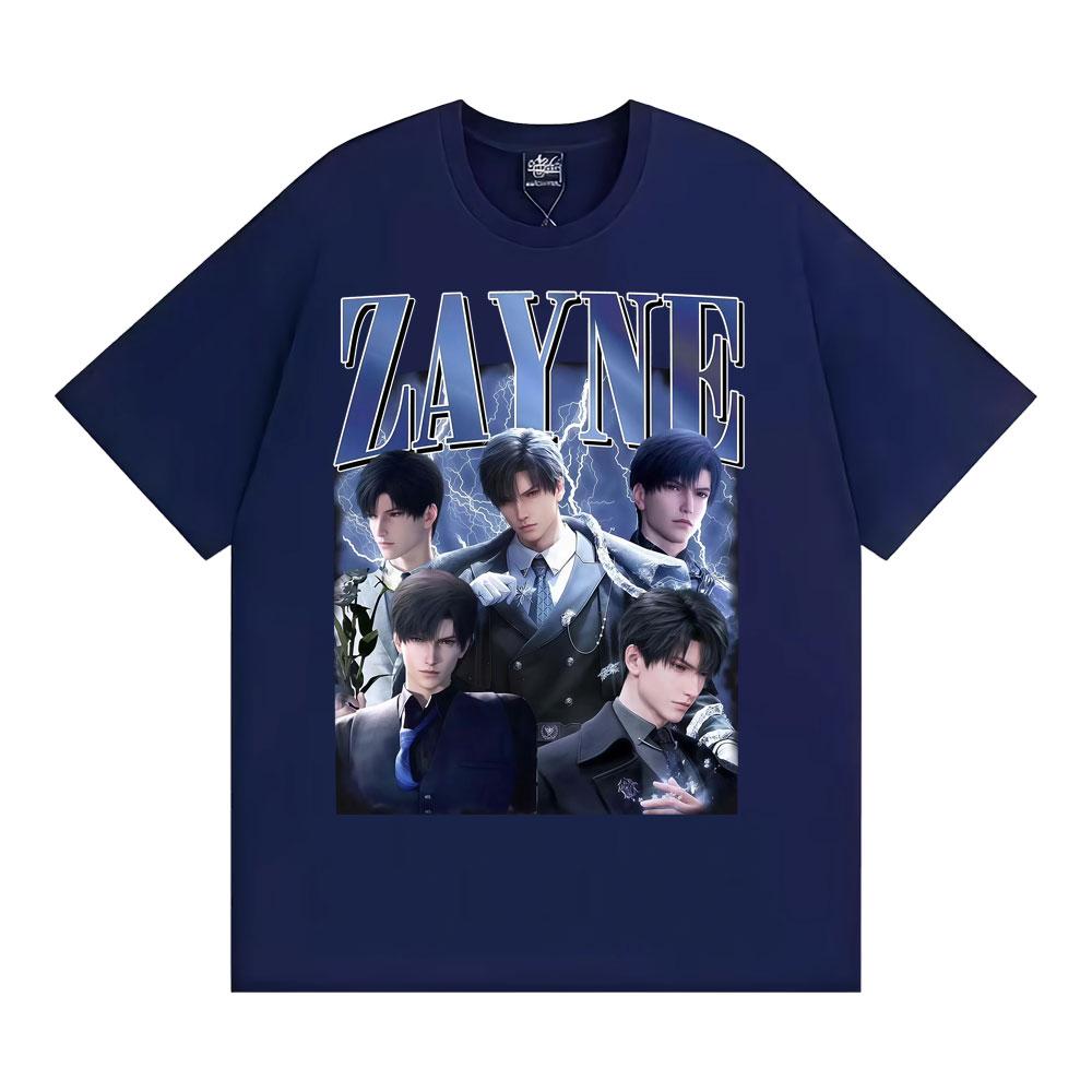 Anime Girl Dinner Zayne Love Retro Graphic T Shirt Men Women Hip Hop High Street Tee Shirt 100% Cotton Short Sleeve T-shirt Tops