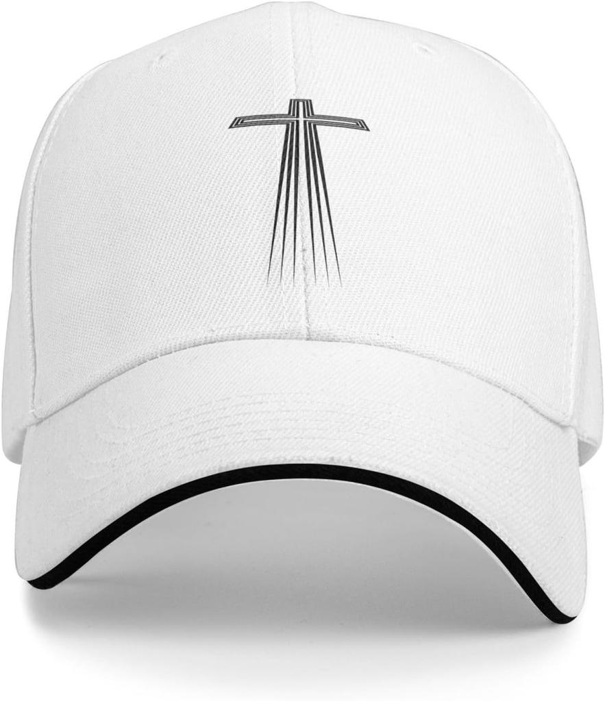 Faith Cross Baseball Cap Christian Jesus Abstract Graphic Adjustable Polyester Summer Hat Outdoor Sport Cap