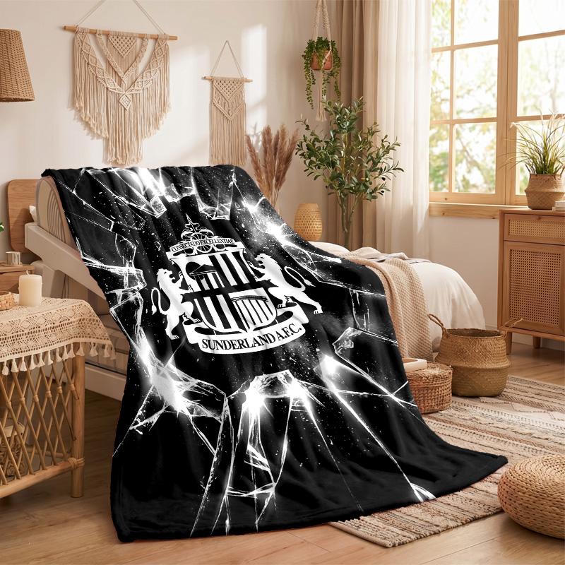 Sunderland Fußball Druck Flanell Decke Weich Warm Sofa Bett Überwurf für Zuhause Büro Schlafzimmer