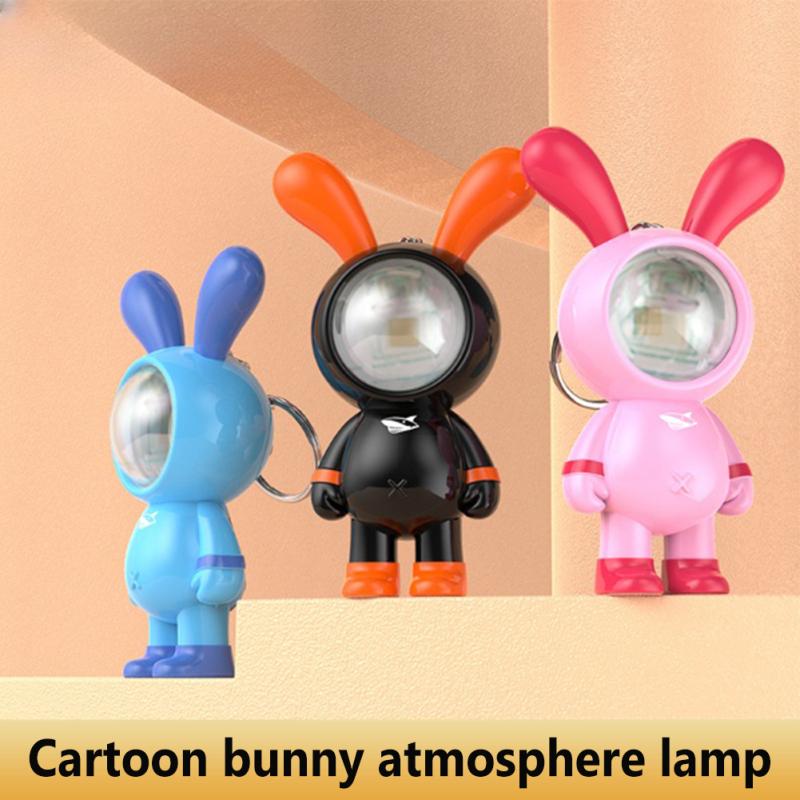 

Светодиодный светильник для ключей, кукла-кролик, подвесной светильник, подарки на год, игрушка, реквизит для фотографий, свет розовый