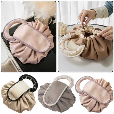 Bolsa de Maquillaje Portátil para Uso Diario Moda Mujer Gran Capacidad Bolsas de Aseo de Viaje Señoras Bolsa Cosmética con Cordón