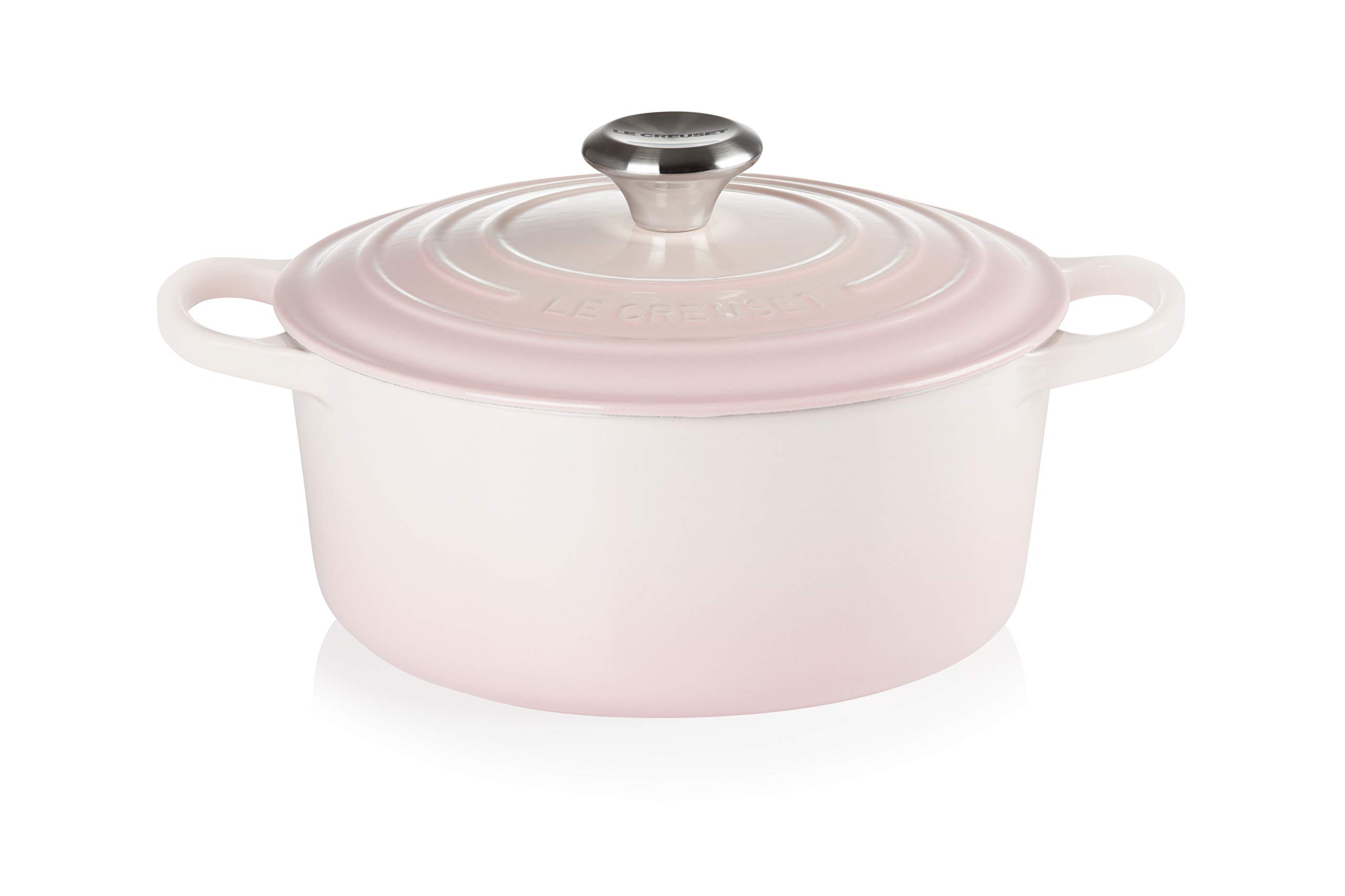 

Le Creuset Cast Enamel Pot Signature Cocotte Ronde 24 cm Shell Pink Gas IH Oven Compatible Japanese [Authorized Product]