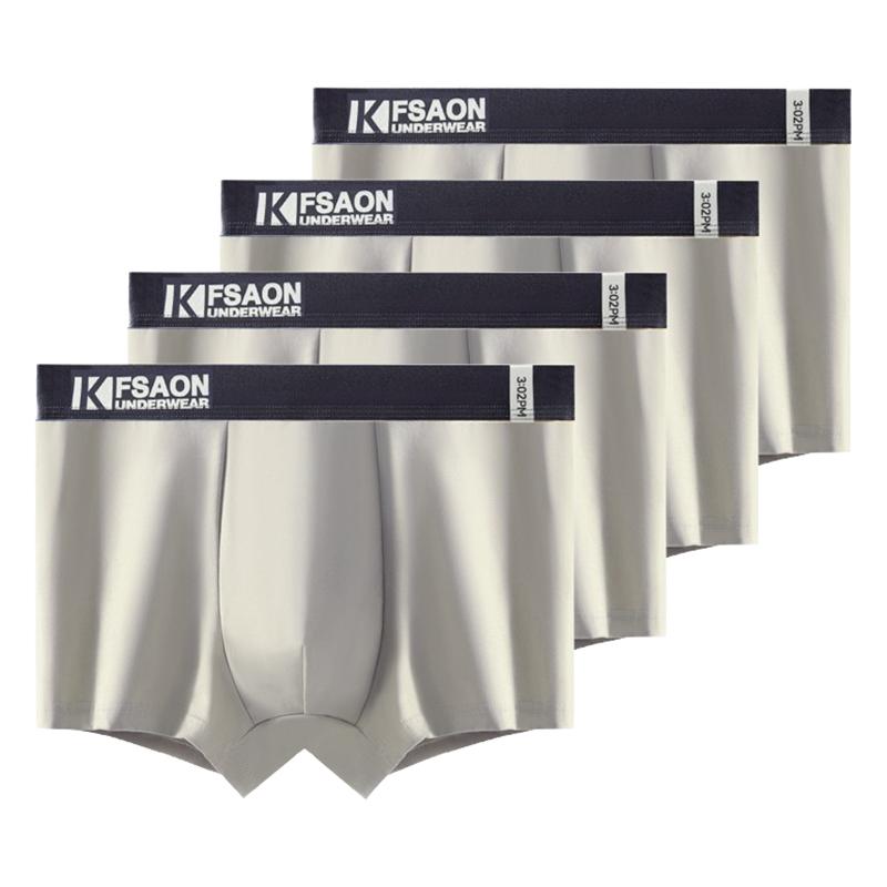 4 Pcs Men's Boxer Briefs Shorts Undies Soft Underwear Undershorts Panties Boy Big Cotton Underpants L XL XXL 3XL 4XL
