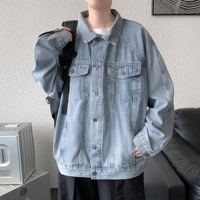 Versatile Spring & Autumn Men's Denim Jacket - Trendy Hong Kong Style