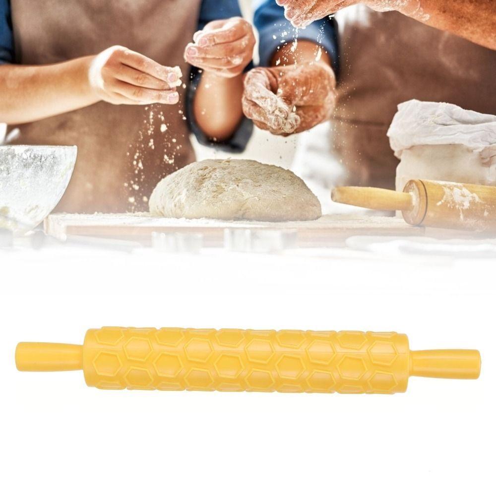 Heart, Butterfly Honeycomb Fondant Rolling Pin PP Pastry Roller Cake Rolling Pin DIY Bakeware