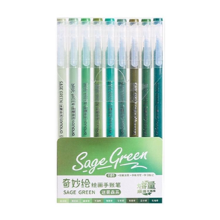 

9 Color Professional Drawing Pen Multicolored Gel Pen Assorted Color Journaling Pen for Writing Scrapbooking Journaling