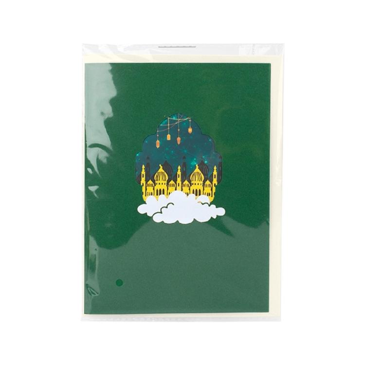 Festive 3D Eid Card Creative Popup Holiday Greeting Cards Built-in Blank Space