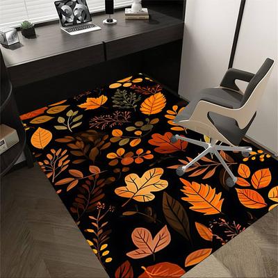 1PC Autumn Leaves Extra Large Non Slip Floor Carpet, Office, Family, Bedroom, Studio Large Area Rug Indoor Rugs, Vibrant Colors