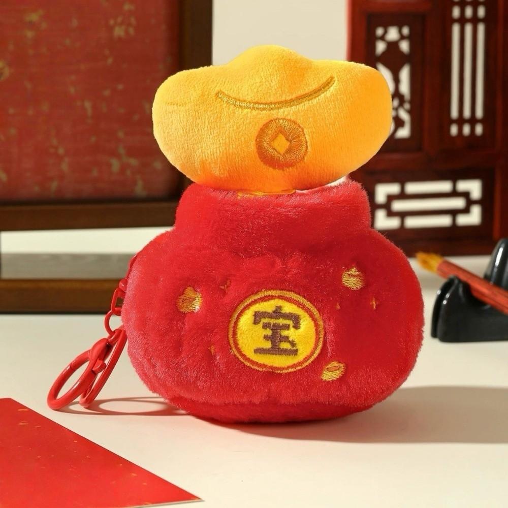 Orange Plush Keyring Flower Gourd Pendant Fashion Cornucopia Keychain  Couple