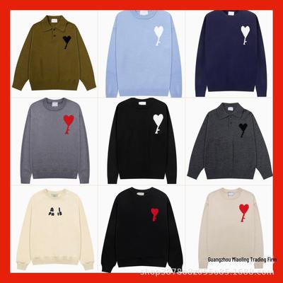 American Heart Unisex Oversized A-line Hip-Hop Sweater: Trendy, Casual, Versatile for Autumn/Winter.