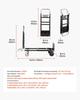 2 in 1 Folding Hand Truck, 226.9 kg Load Capacity for 4-Wheel Mode, Convertible Hand Truck Dolly with Wheels & Adjustable Handle, Portable Trolley